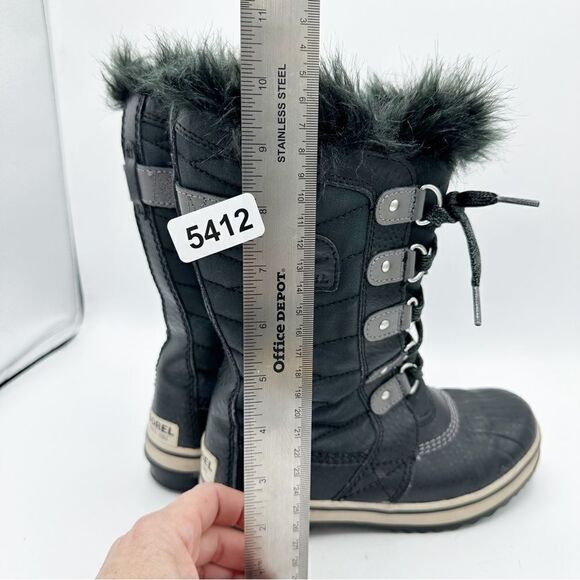 Sorel YOUTH TOFINO II BOOT faux fur top waterproof winter boots size 2 lace up - Picture 9 of 11